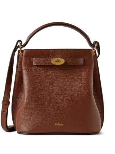 Mulberry Small Islington Leather Bucket Bag In Brown