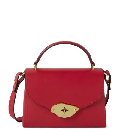 Mulberry Small Leather Lana Top-handle Bag In Red