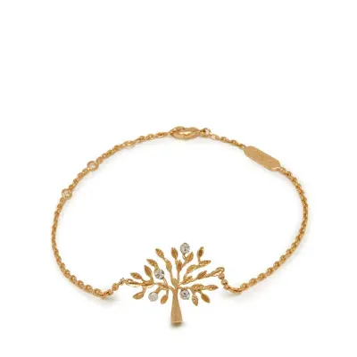 Mulberry Tree Bracelet In Brass