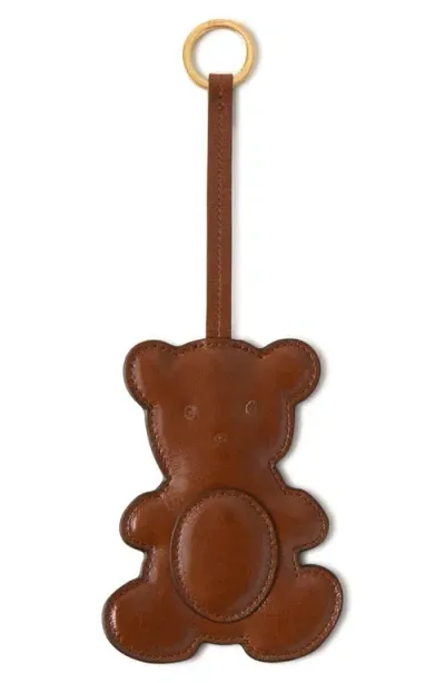 Mulberry X Rejina Pyo Leather Teddy Bear Charm In Oak