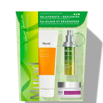 Murad Rejuvenate + Replenish With Healthy Skin Fundamentals Set (worth £207) In White