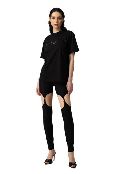 Murmur Strap-detail T-shirt In Black