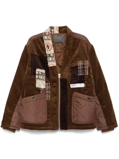 Musium Div. Corduroy Padded Jacket In Brown