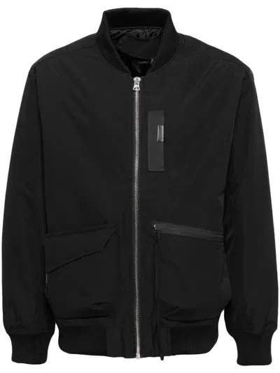 Musium Div. Zip-up Bomber Jacket In Black