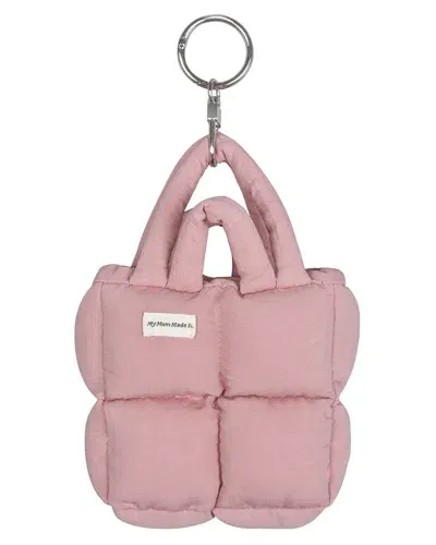 My Mum Made It Puffer Mini Keychain Bag In Pink