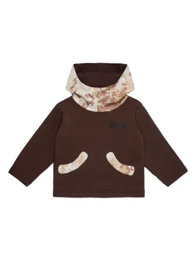 Myar Kids' Hoodie In Colour-block-optik In Braun