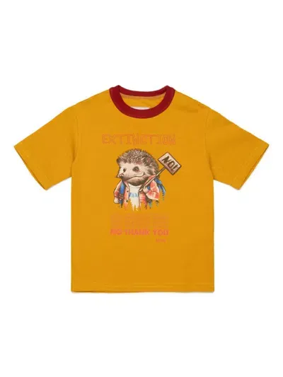 Myar Babies' T-shirt Mit Grafischem Print In Orange