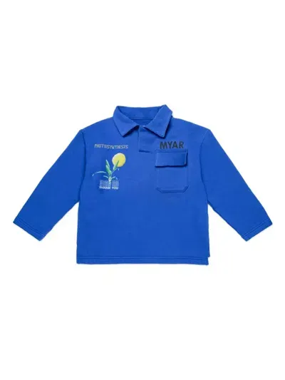 Myar Poloshirt Mit Logo-print In Blau