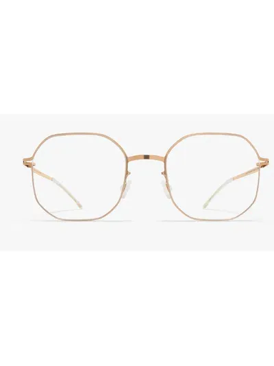 Mykita Cat Eyewear In Champagne Gold Clear