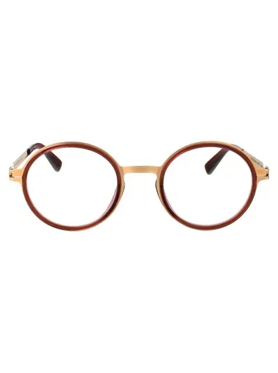 Mykita Optical In 710 A60-champagne Gold/pine Honey Clear