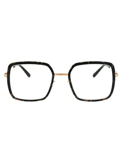 Mykita Layana Glasses In 819 A38-champagne Gold/antigua Clear