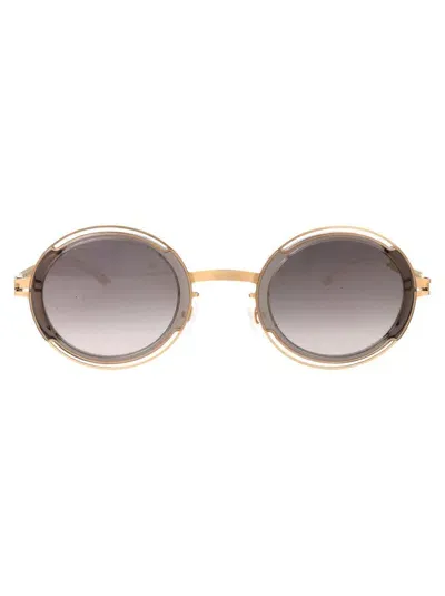 Mykita Sunglasses In A83-champagne Gold/clear Ash