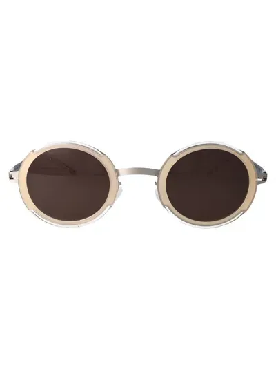 Mykita Sunglasses In Shiny Silver/blonde