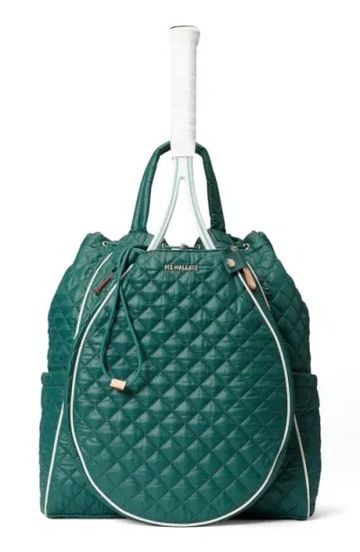 Mz Wallace Doubles Convertible Quilted Tennis Backpack In Green