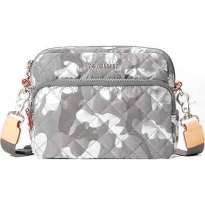 Mz Wallace Small Metro Quilted Nylon Camera Bag In Gray