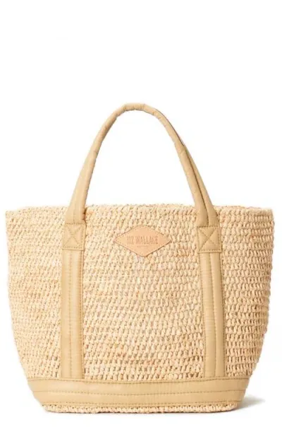 Mz Wallace Small Raffia Tote In Raffia/tan