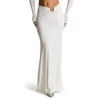 N By Naked Wardrobe Asymmetric Waist Maxi Skirt In White