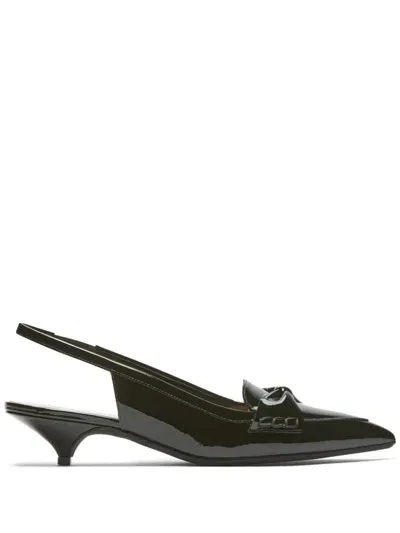 N°21 30mm Bow-embellished Slingback Pumps In Black