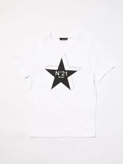 N°21 T-shirt N° 21 Kids Color White In Weiss