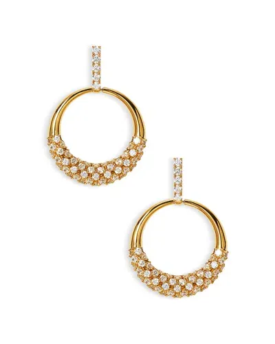 Nadri Cubic Zirconia Juno Doorknocker Drop Earrings In Gold