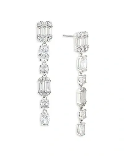 Nadri Linear Drop Earrings In Silver