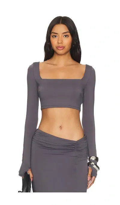 Nakedvice The Jade Top In Slate