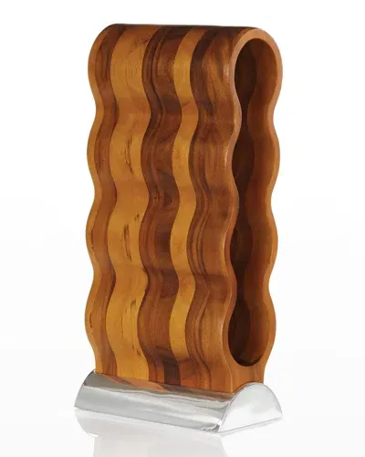 Nambe Curvo Wine Rack In Brown