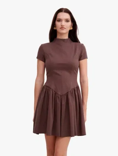 Nanas Nana's Elizabeth Mini Dress In Brown