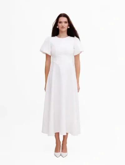 Nanas Nana's Jacqueline Midi Dress In Ecru