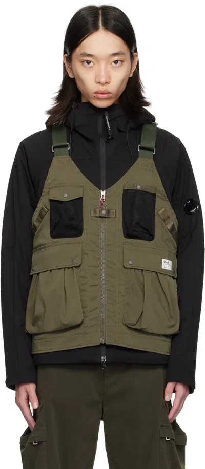 Nanga Khaki Hinoc Ripstop Field Vest In Amg