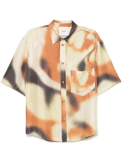 Nanushka Graffiti-print Shirt In Orange