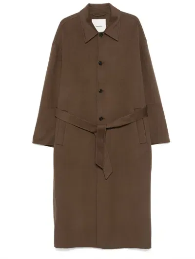 Nanushka Lucian Coat In Brown