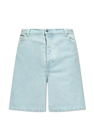 Nanushka Novan Denim Shorts In Blue