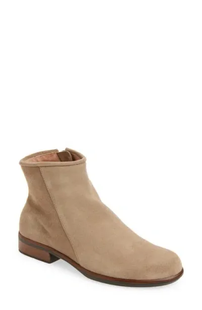 Naot Norther Bootie In Almond Suede