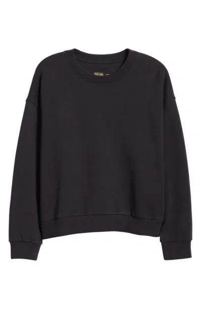 Nation Ltd Jovie Crewneck Sweatshirt In Jet Black