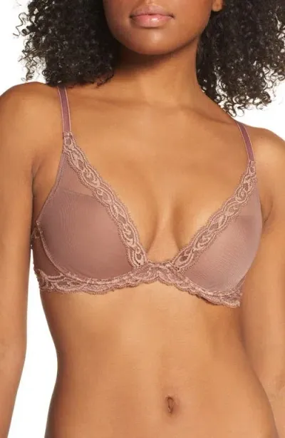 Natori Feathers Plunge T-shirt Bra In Cinnamon