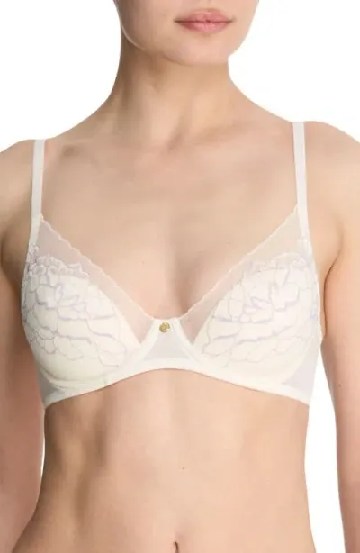 Natori Flora Underwire Contour Bra In Warm White/lavender Frost