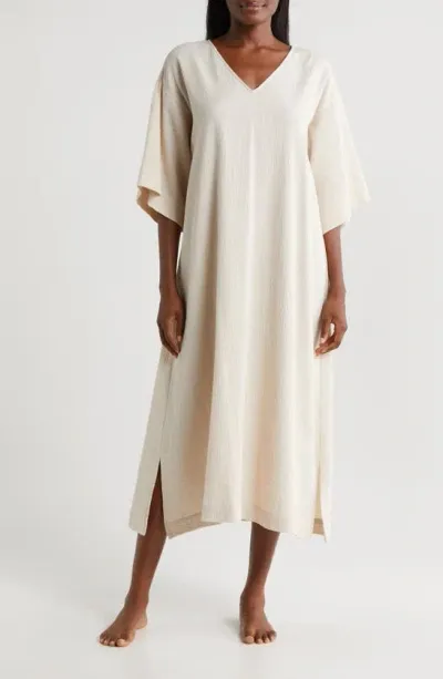 Natori Onsen Cotton Nightgown In Sand Dune