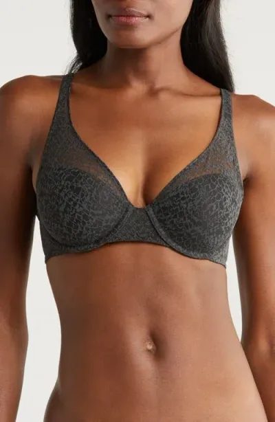 Natori Pretty Smooth Underwire Contour Bra In Coal