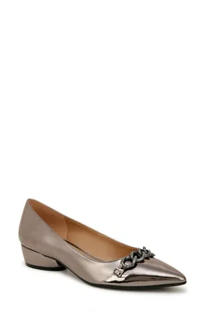 Naturalizer Becca Pump In Pewter Faux Leather