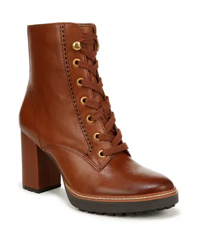 Naturalizer Callie Lug Sole Booties In Cider Spice Leather