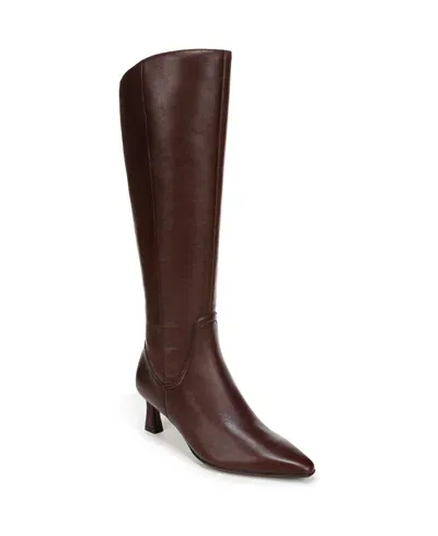 Naturalizer Deesha Knee High Dress Boots In Chocolate Bar Leather