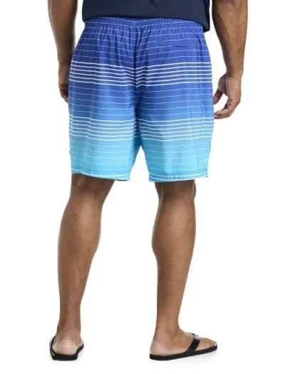 Nautica Ombré Striped Swim Shorts In Bright Cobalt