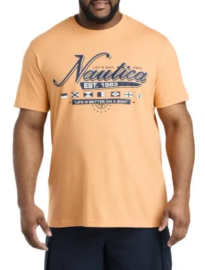 Nautica Sail Away Graphic Tee In Orange