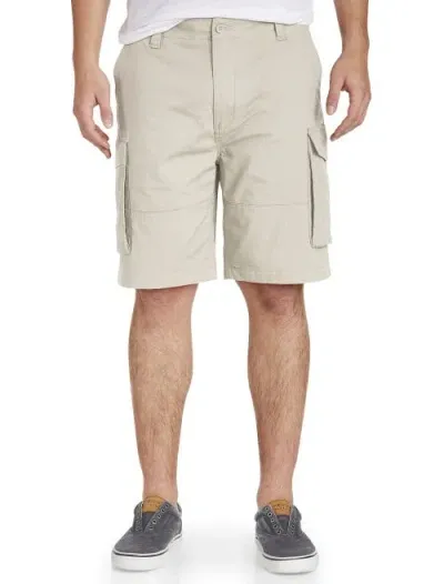 Nautica Stretch Ripstop Cotton Cargo Shorts In Stone