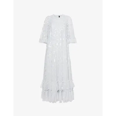 Needle & Thread Needle And Thread Womens Cloud Dash Sequin-embellished Recycled-polyester Midi Dress