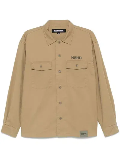 Neighborhood Bdu Long-sleeves Shirt In Neutrals