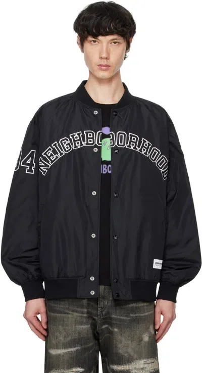 Neighborhood Black Baseball Bomber Jacket