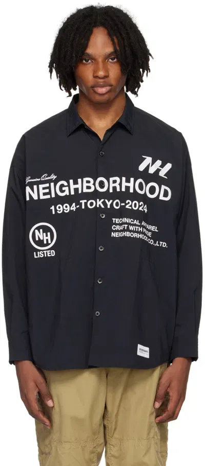 Neighborhood Black Printed Shirt