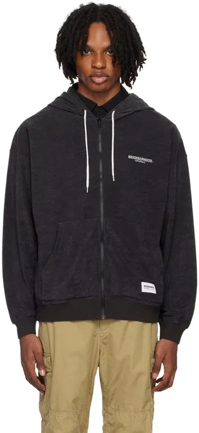 Neighborhood Black Zip-up Hoodie